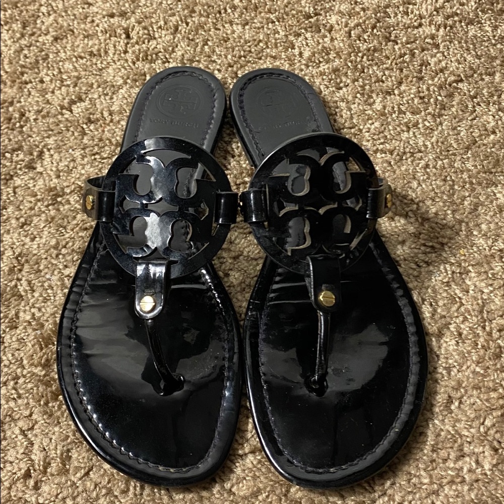 Tory Burch patent leather Miller sandal